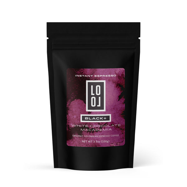 LoLo BLACK+ Organic Instant Espresso Coffee - White Chocolate