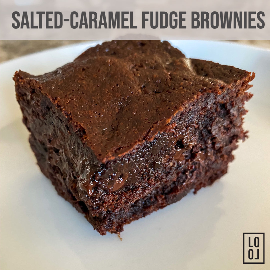 Keto Recipe -Salted-Caramel Fudge Brownies